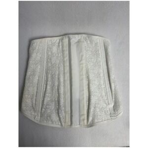 Vintage Freeman Womens‎ Medium White Floral Lace Abdominal Binder Corset 3523